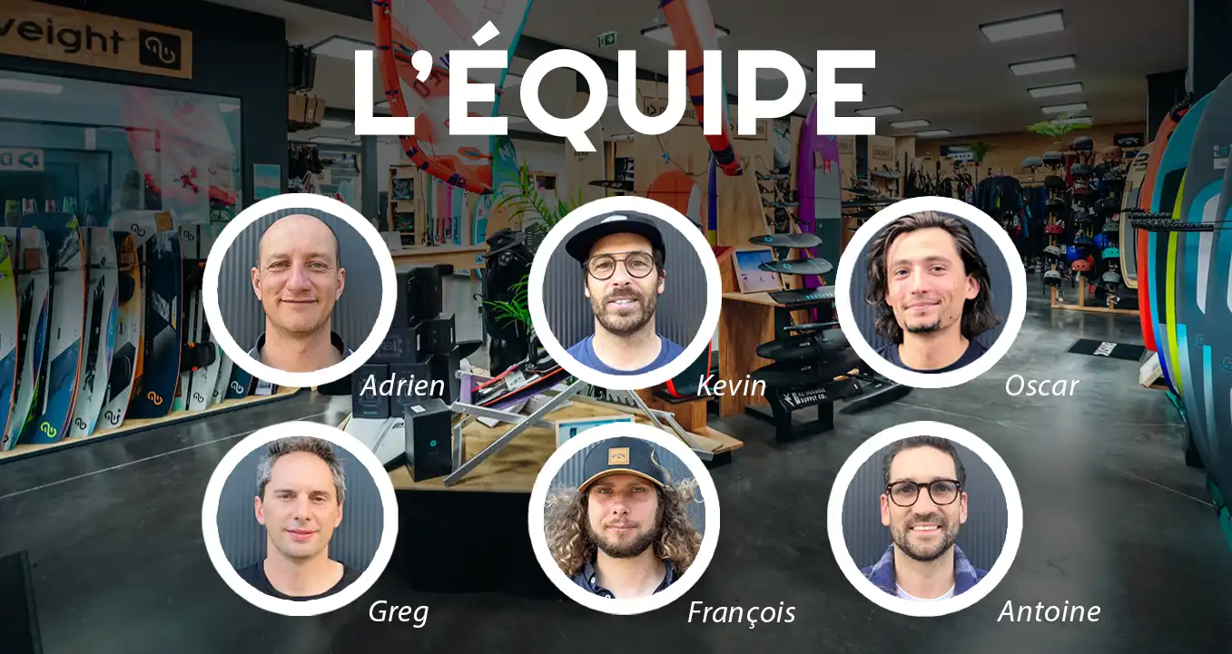 L'équipe GlissEvolution dans le magasin