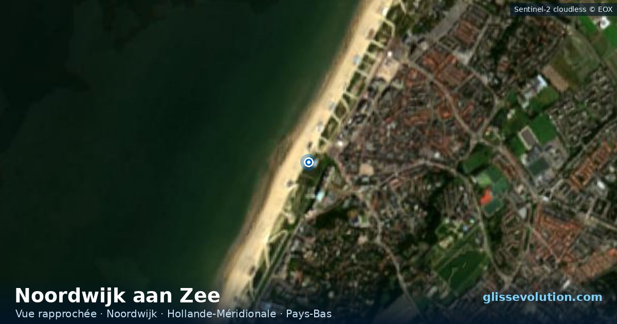 Vue aérienne rapprochée du spot de Noordwijk aan Zee