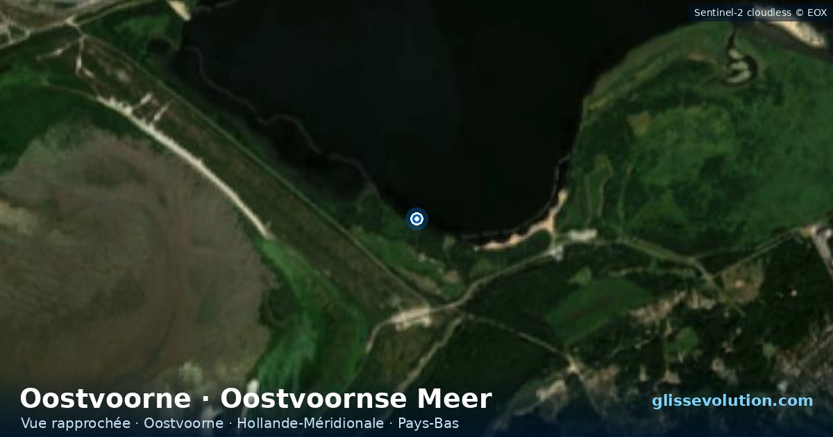 Vue aérienne rapprochée du spot de Oostvoorne