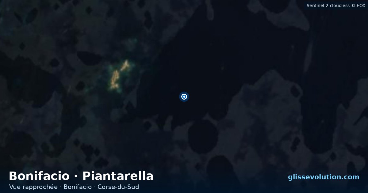 Vue aérienne rapprochée du spot de Bonifacio