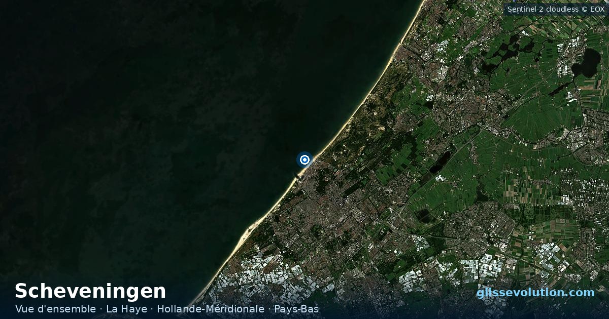 Vue d'ensemble de la zone du spot de Scheveningen