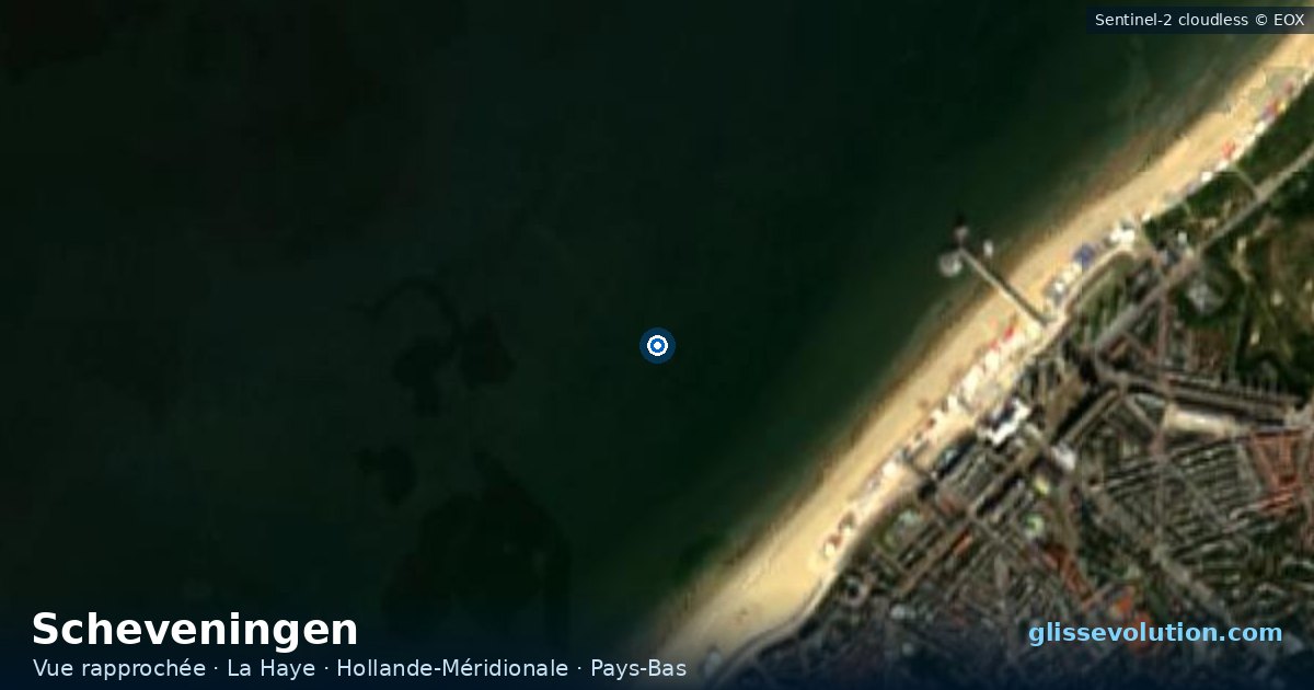 Vue aérienne rapprochée du spot de Scheveningen