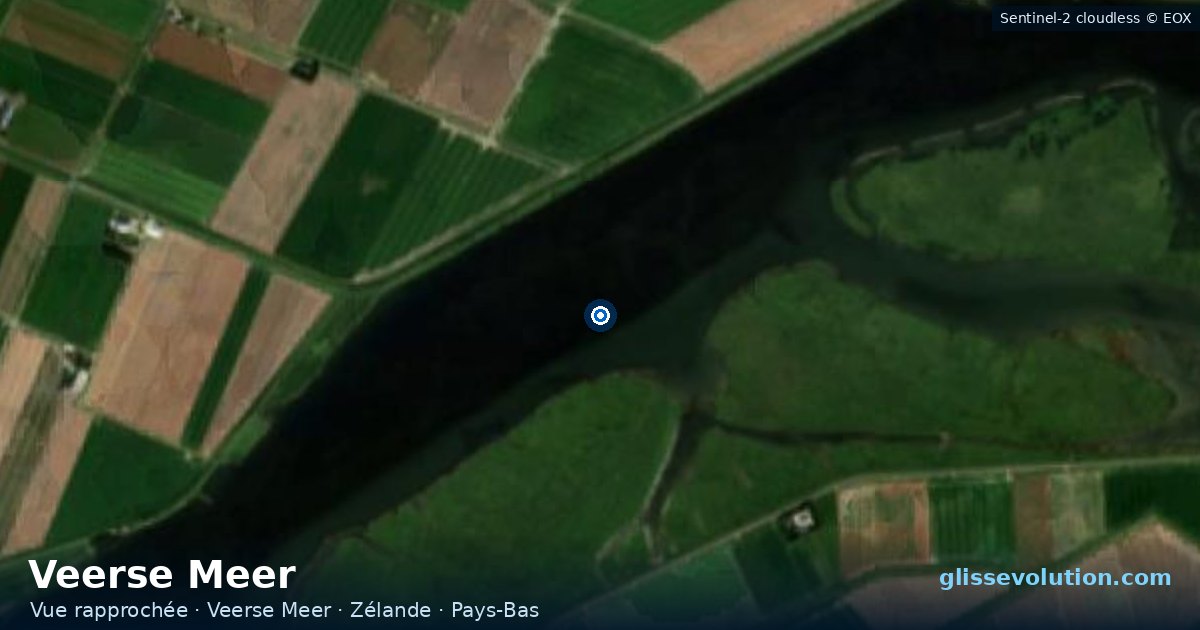 Vue aérienne rapprochée du spot de Veerse Meer