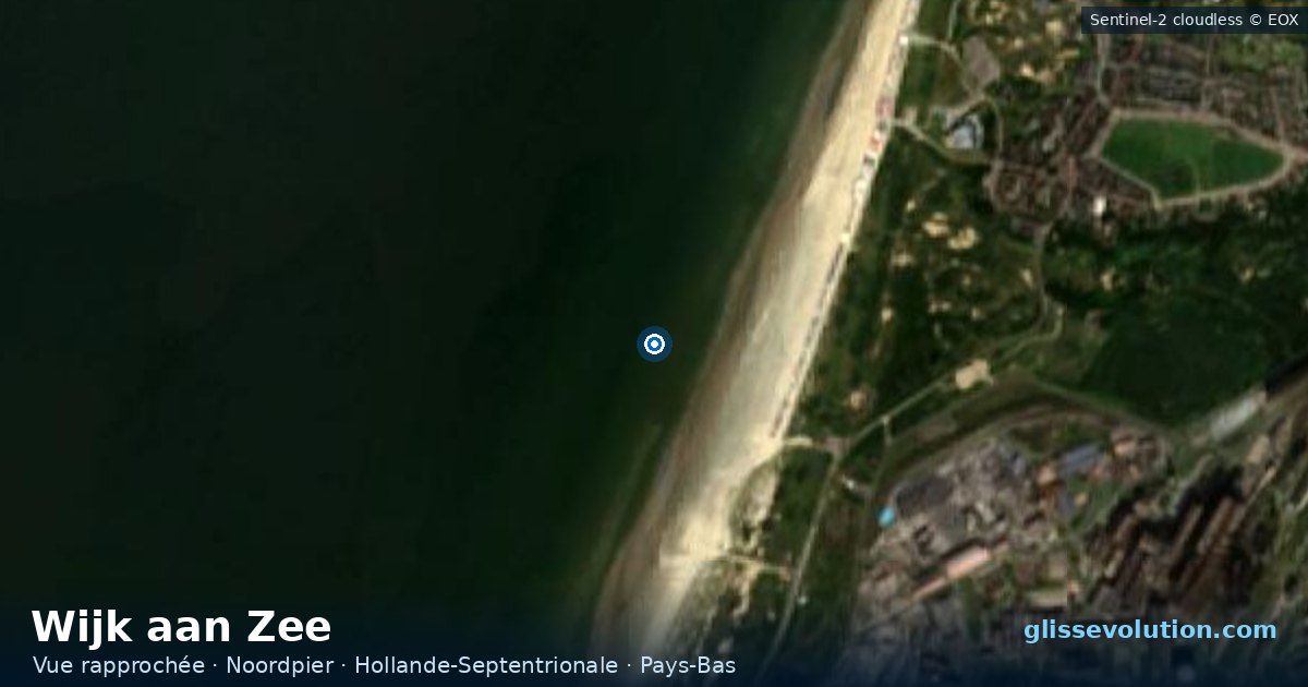 Vue aérienne rapprochée du spot de Wijk aan Zee