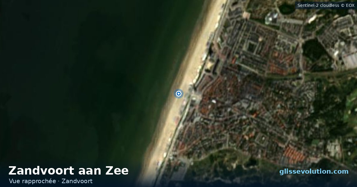 Vue aérienne rapprochée du spot de Zandvoort aan Zee
