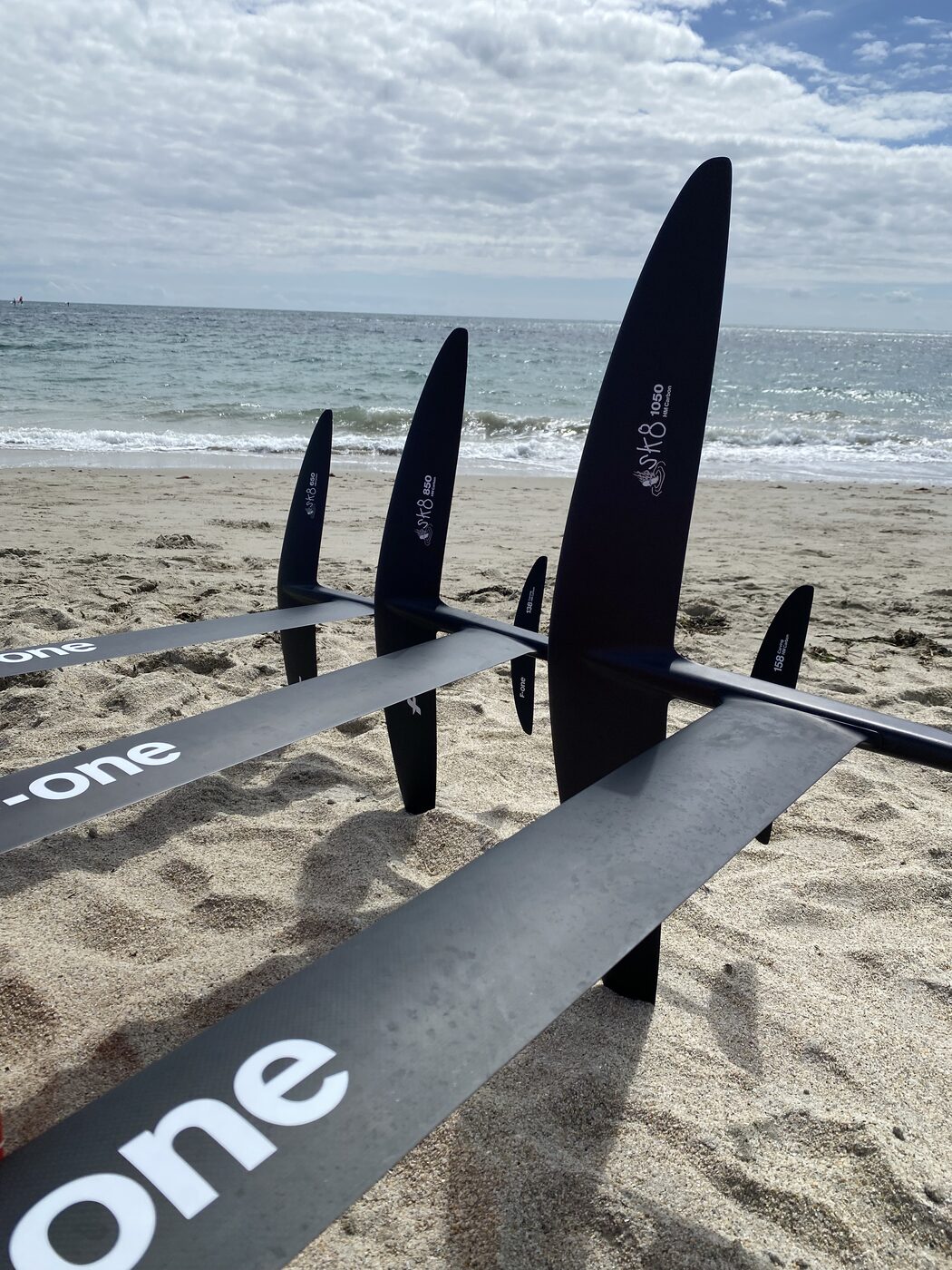 F-One SK8 V3 650, 850 y 1050 en la playa de Pornichet