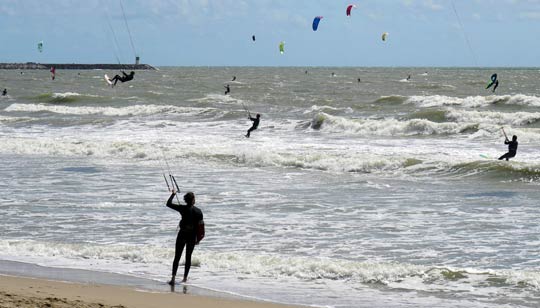 Spot de kitesurf de Pornichet : vue sur la plage