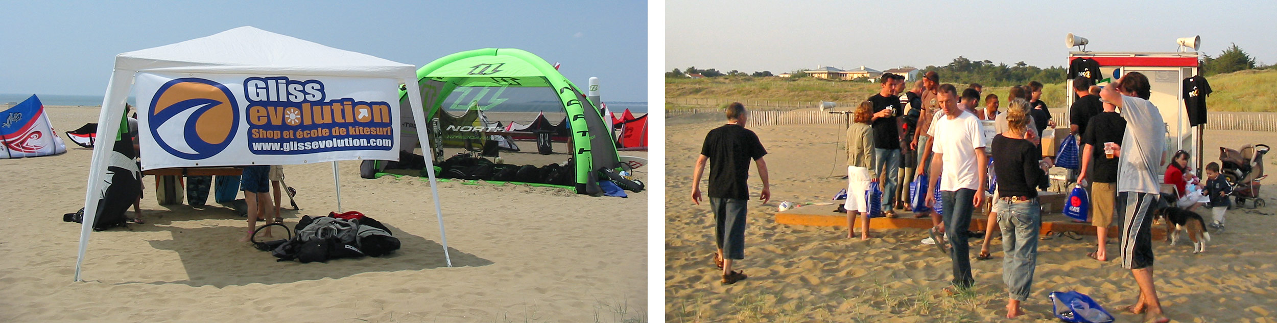 Équipe GlissEvolution en 2006 lors des premières années du shop à La Baule