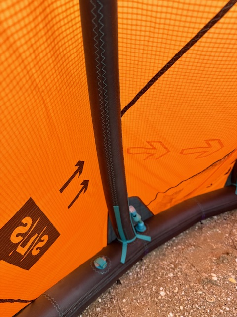 Close-up of the seams on the Rebel SLS 2025 kite.