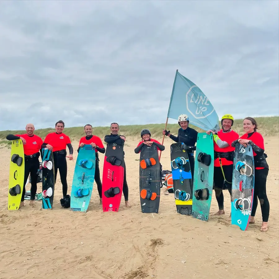 Matériel de kitesurf premium de l'école Line Up